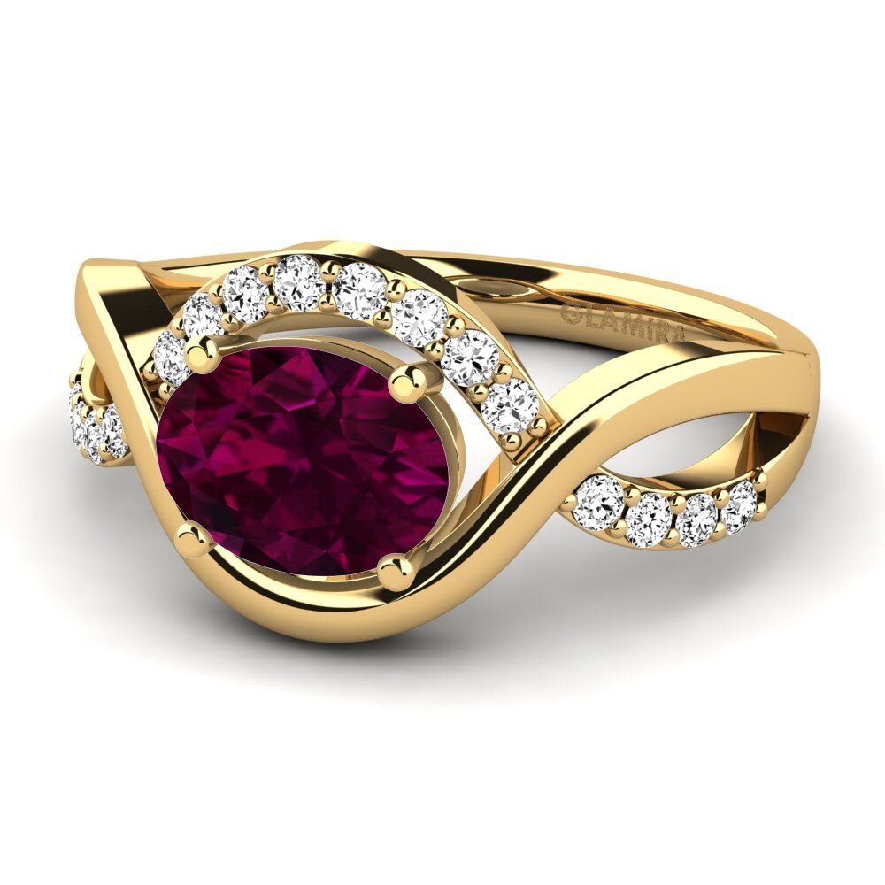 Đá Rhodolite Nhẫn đính hôn Talia