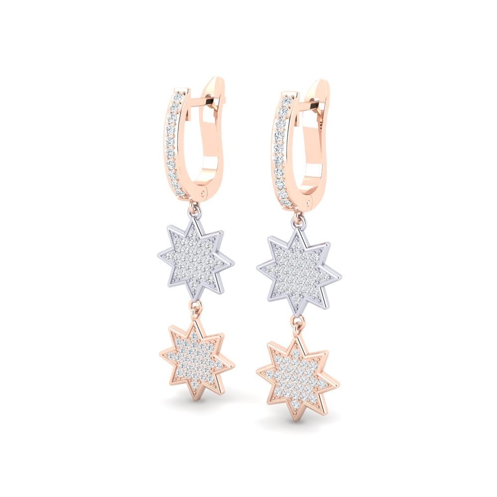 14ct Rose / White Gold Women's Earring Taliasa