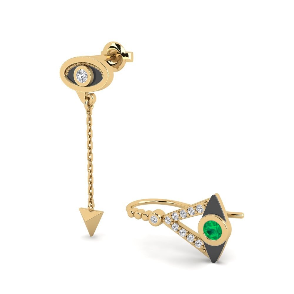 Émeraude Boucle d'oreille femme Talismans Set