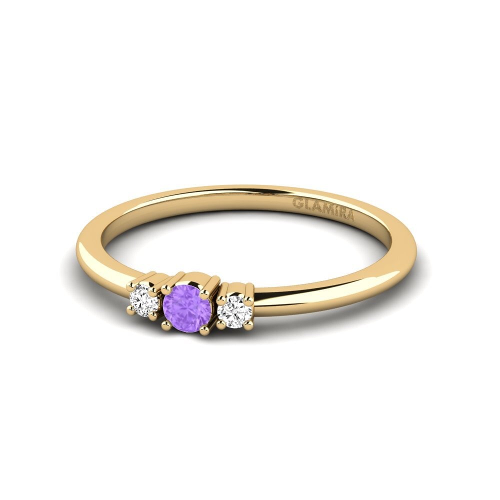 14ct Yellow Gold Amethyst Ring Talmeri - A