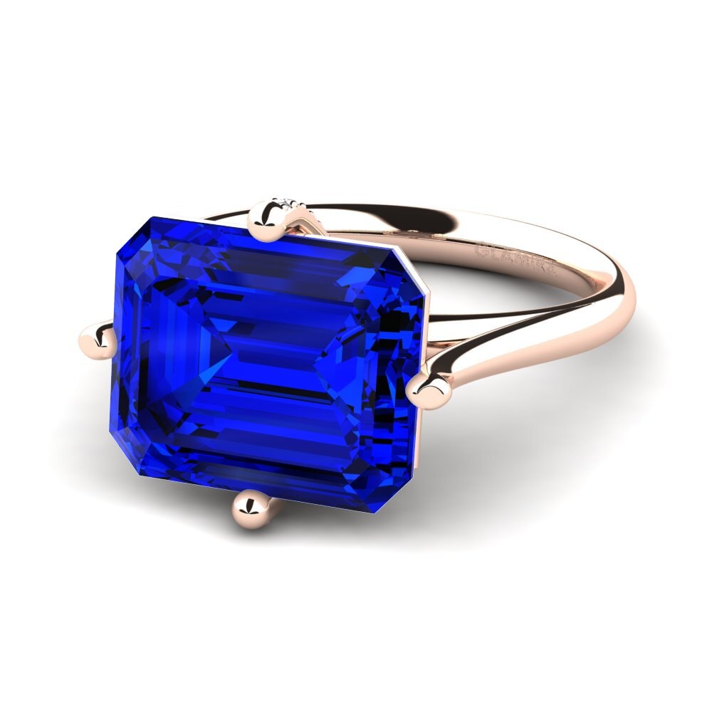 9k Rose Gold Sapphire (Lab Created) Ring Tamanna