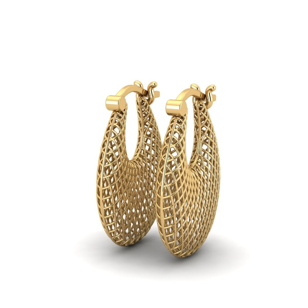 9k Oro Amarillo Pendientes Tamekia