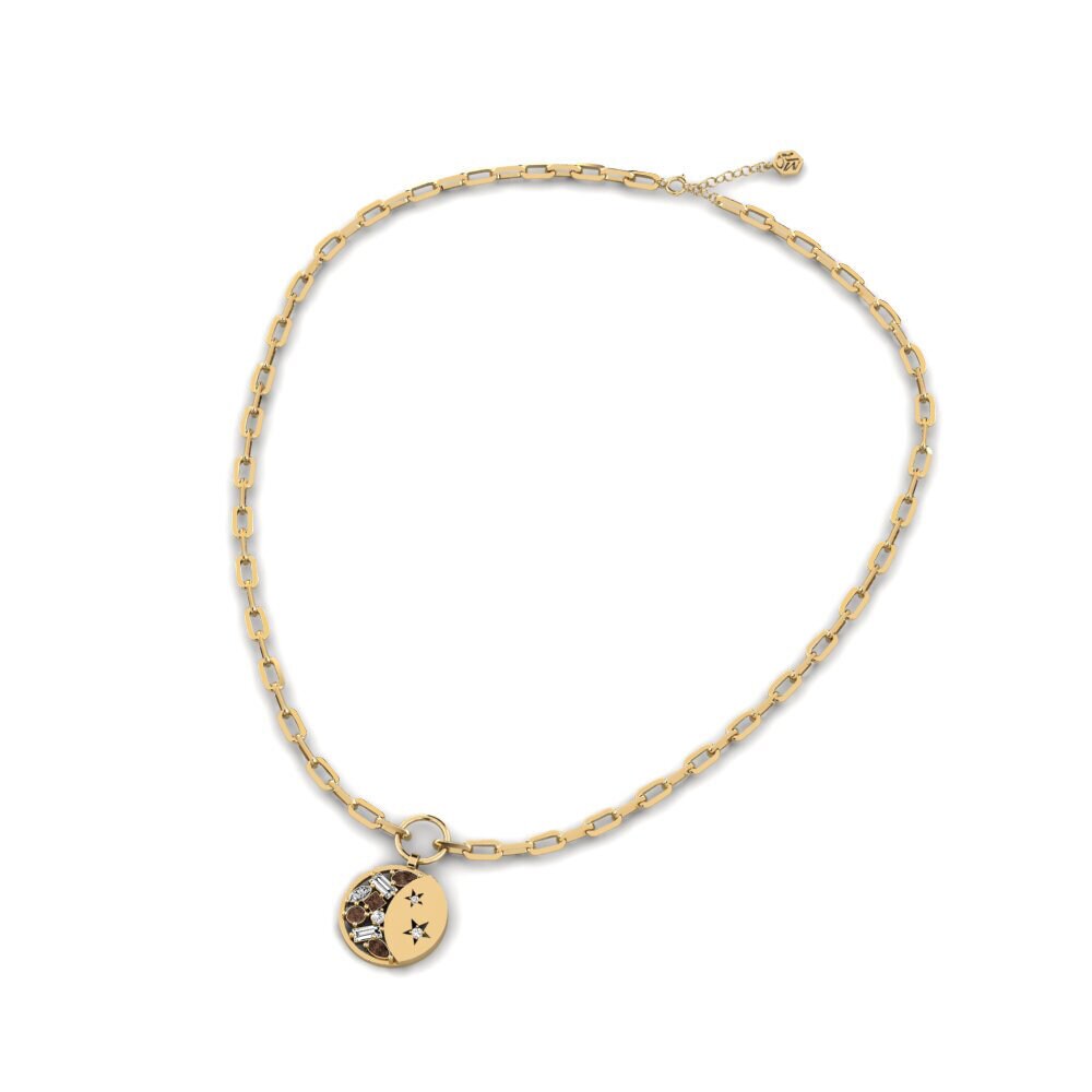 Smoky Quartz Paperclip Necklace Tamiat
