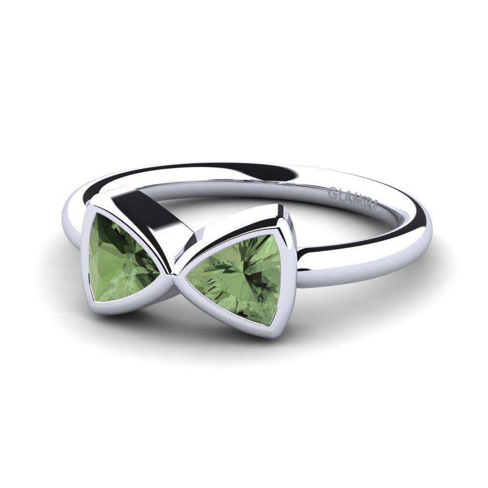 Trillón Zafiro Verde Anillo Tammera