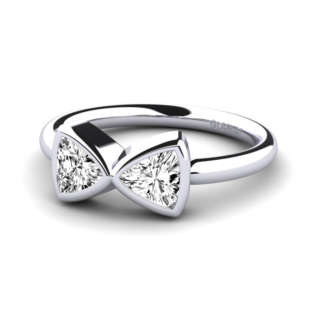 Trillón Moissanita Anillo Tammera