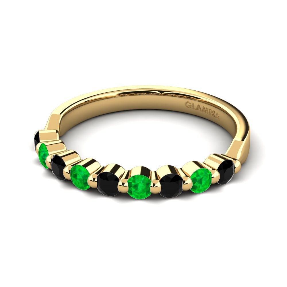 14ct Yellow Gold Black Diamond Ring Tamriel