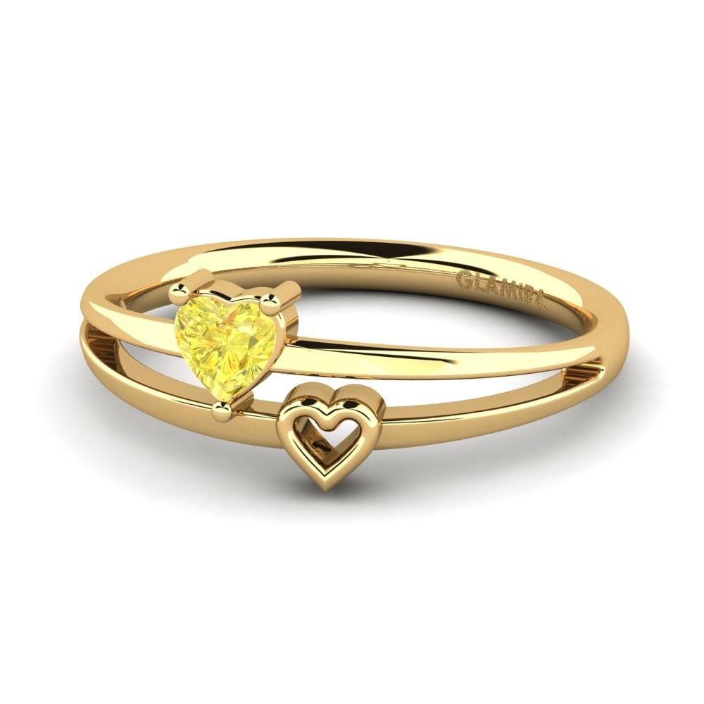 14ct Yellow Gold Yellow Sapphire Ring Tanazia