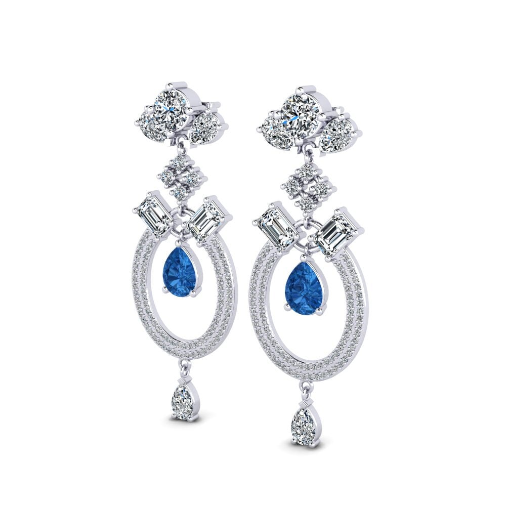 Dark Blue Zirconia Earring Tandra