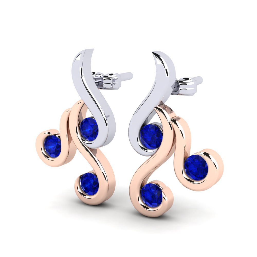 9k Oro Rosa & Blanco Pendiente de mujer Tanika