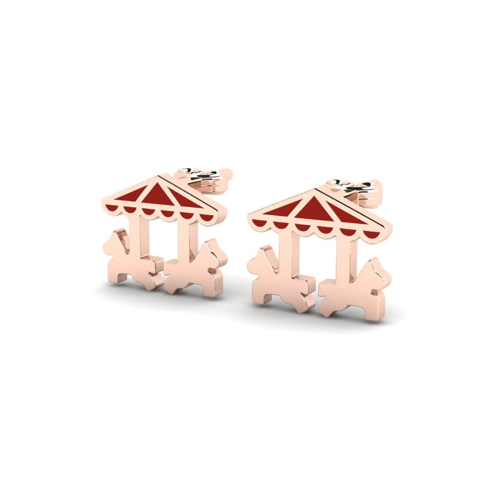 14k Oro Rosa Pendiente para Niño Tao