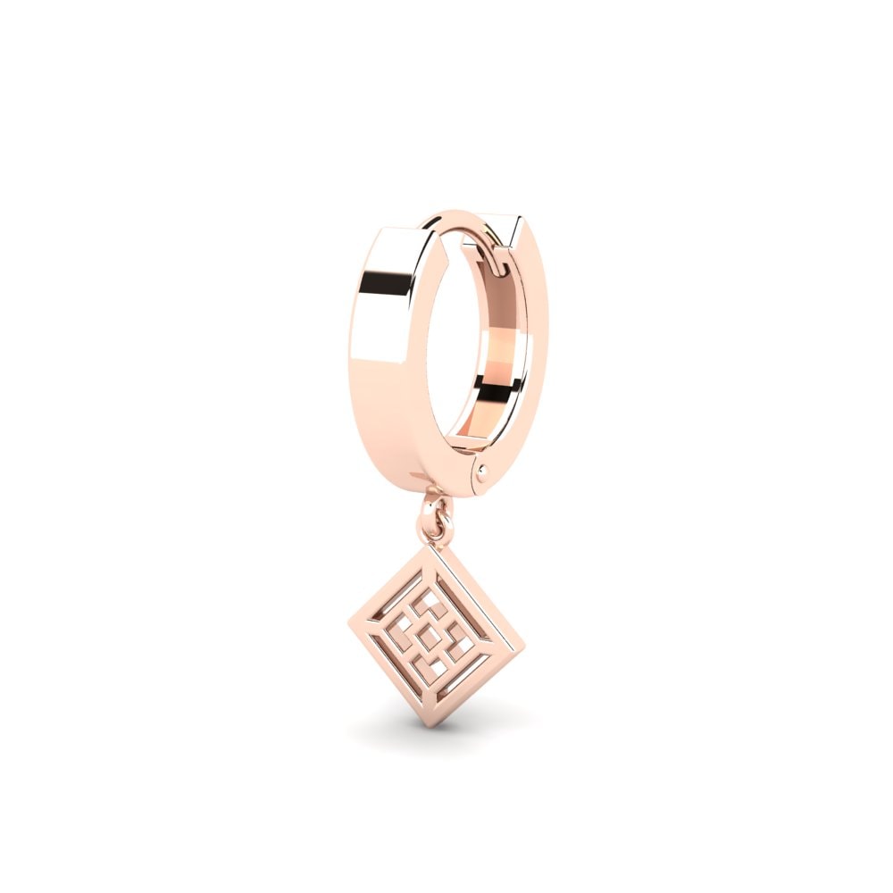 14ct Rose Gold Men's Earring Taraw