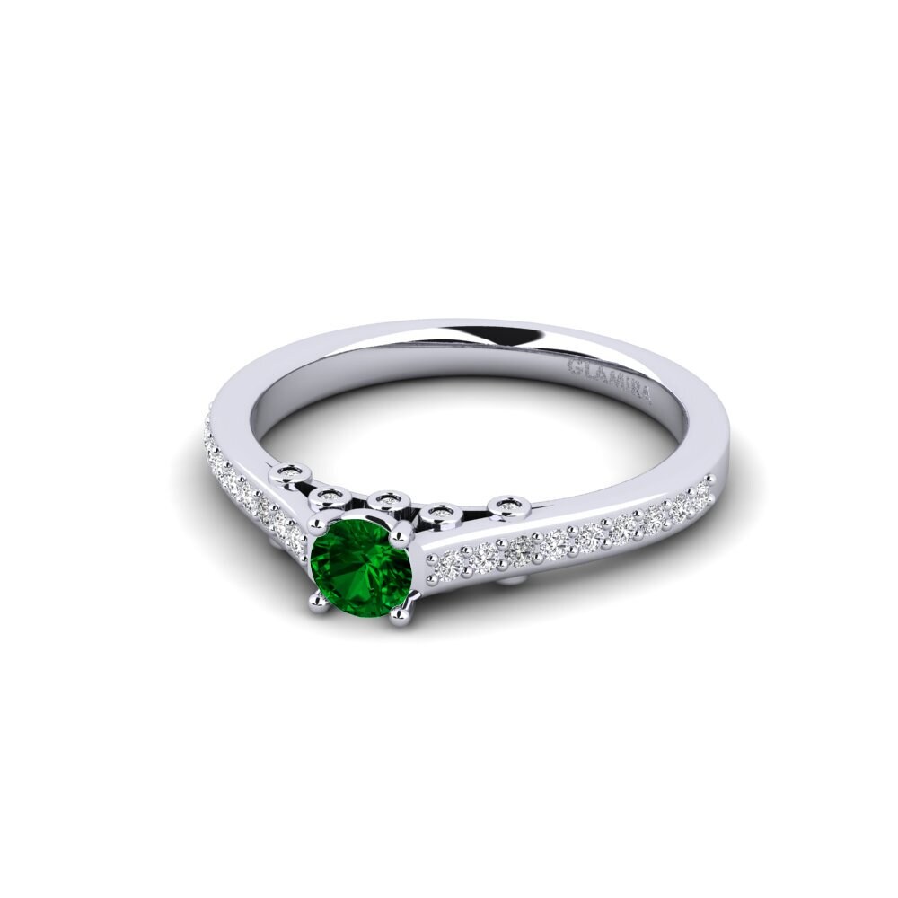 Circonita Verde Anillo de compromiso Tartufa