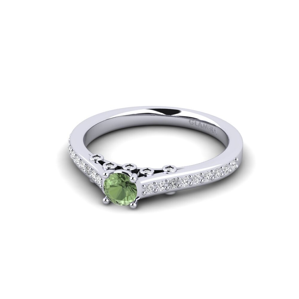 Zafiro Verde Anillo de compromiso Tartufa