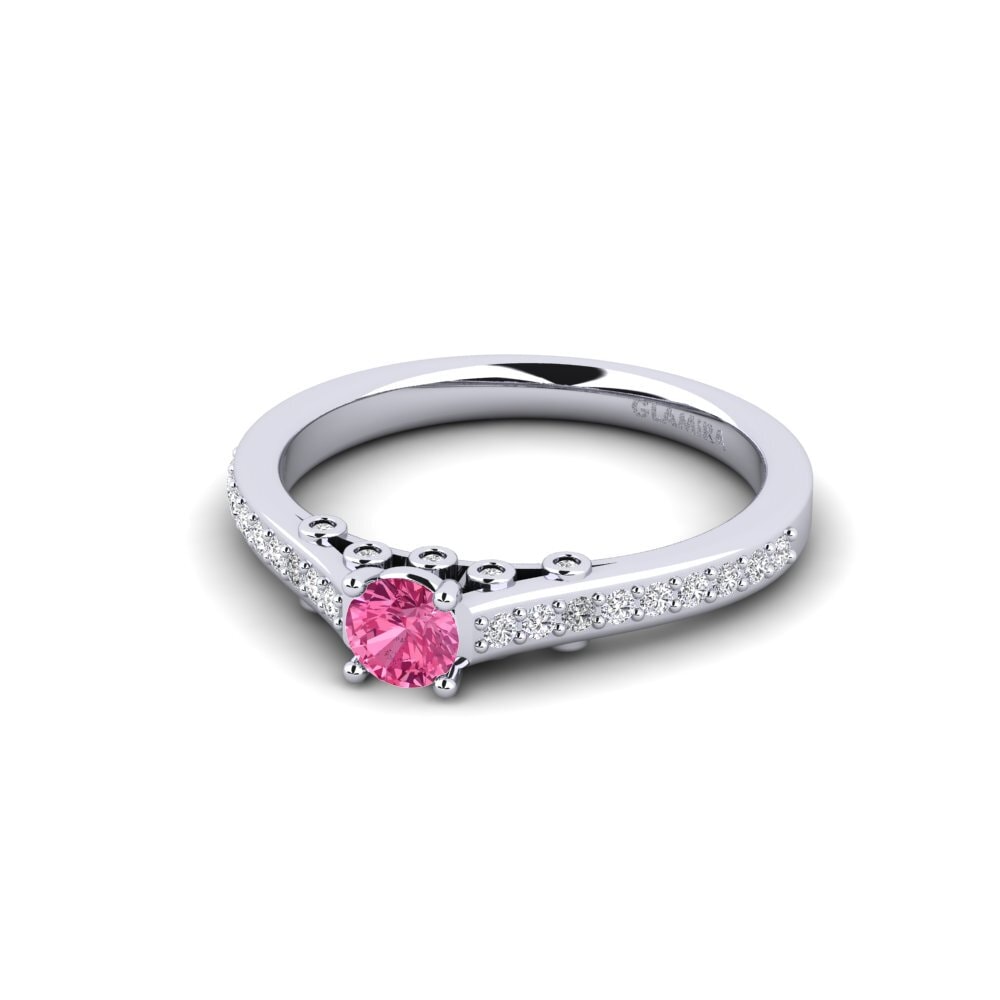 Pink Tourmaline Engagement Ring Tartufa