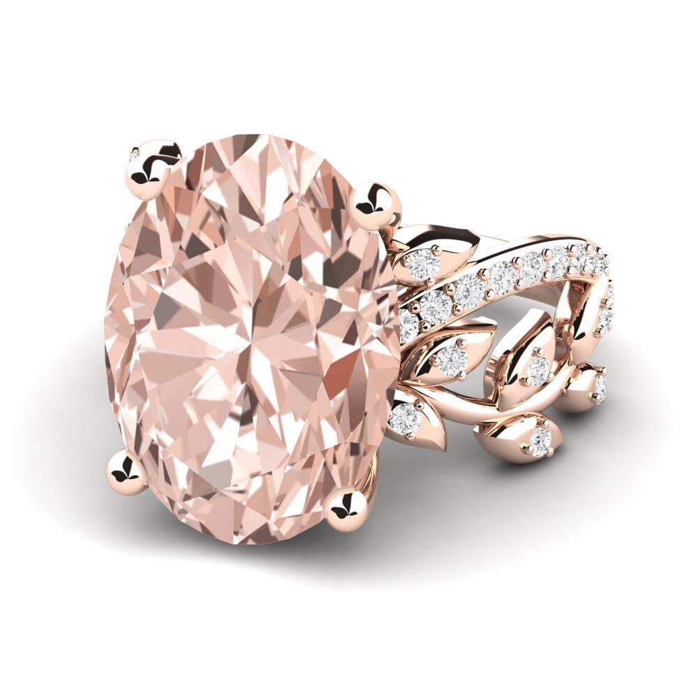 9k Rose Gold Morganite Ring Tatum