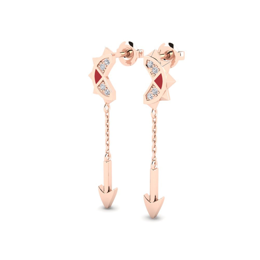 14k Rose Gold Women's Earring Tausayi - A