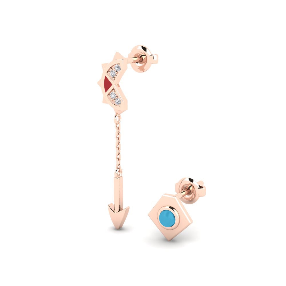 14k Rose Gold Women's Earring Tausayi - SET