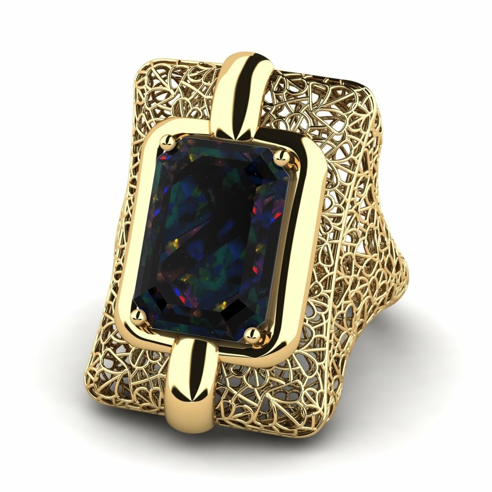 Black Opal Ring Tawny