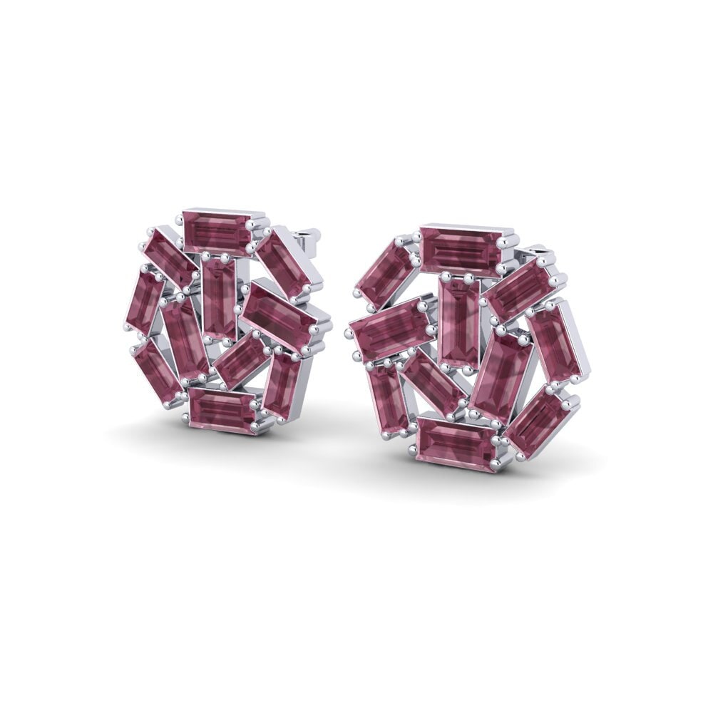 Rhodolite Garnet Women's Earring Tax