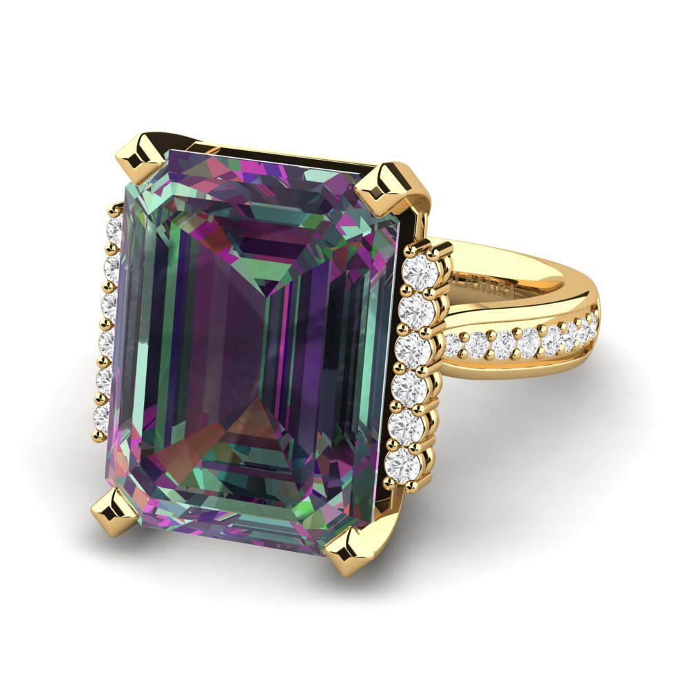 14k Oro Amarillo Anillo Tayna