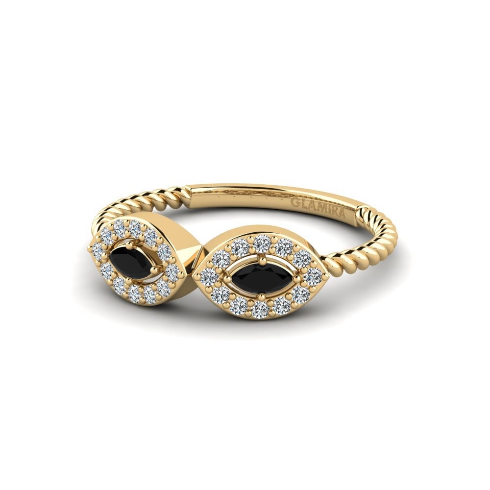 Diamante Negro Anel Tcejnu
