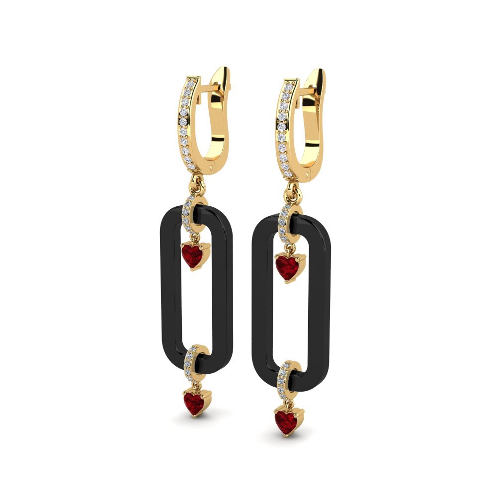 Đá Ruby / Hồng Ngọc Bông tai nữ Tebbs