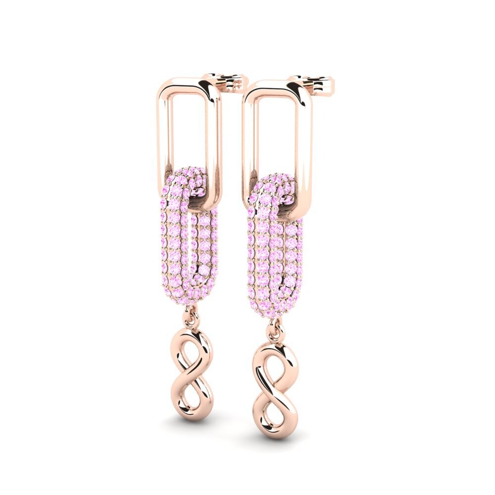 Pink Sapphire Women's Earring Teitr
