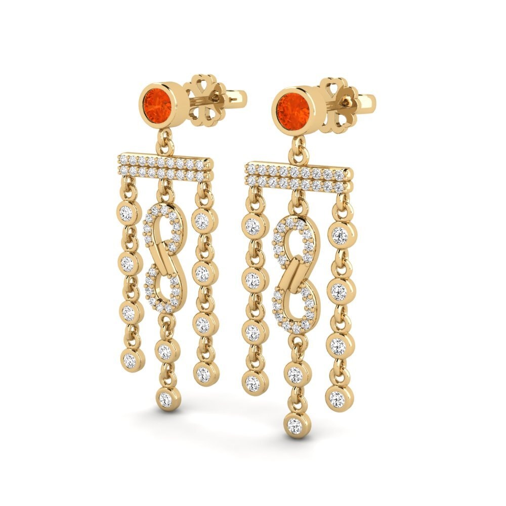 Fire-Opal Women's Earring Tekot