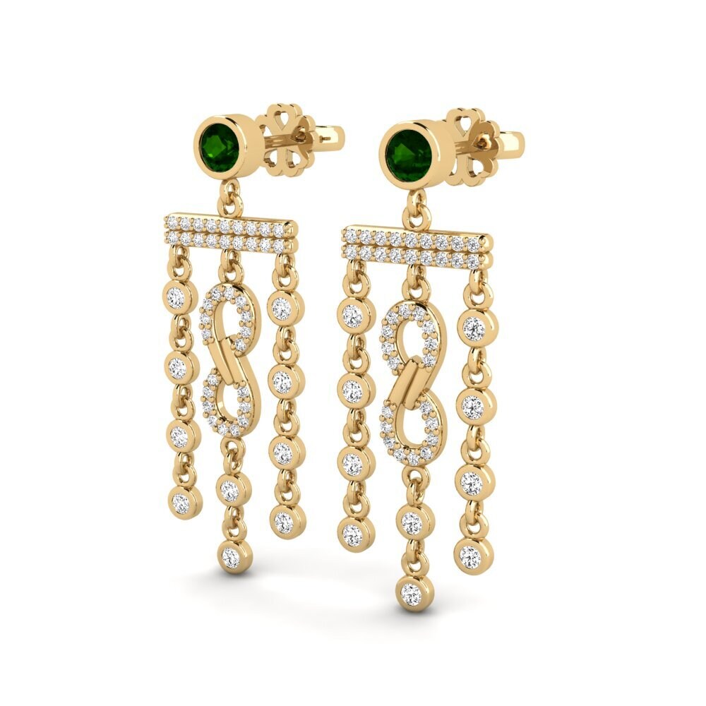 Green Tourmaline Women's Earring Tekot