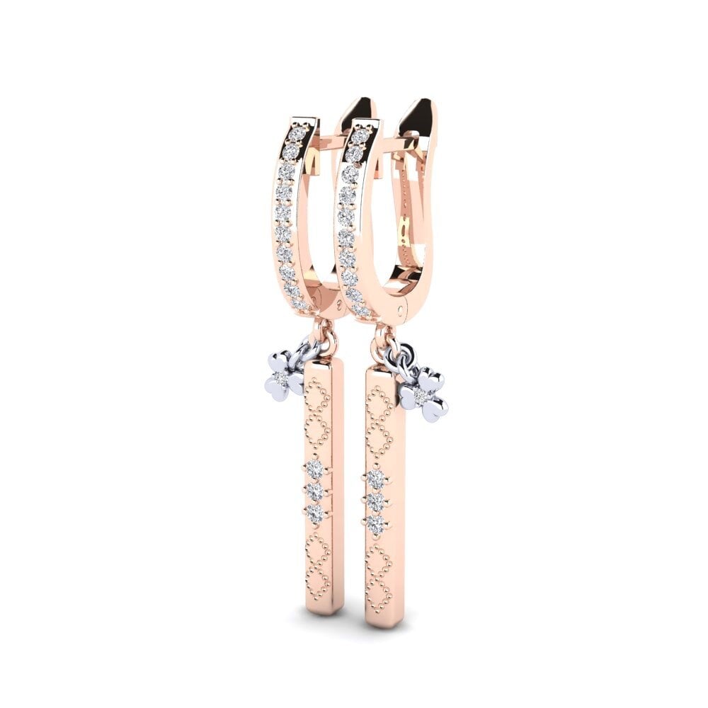 9k Oro Rosa & Blanco Pendiente de mujer Telema