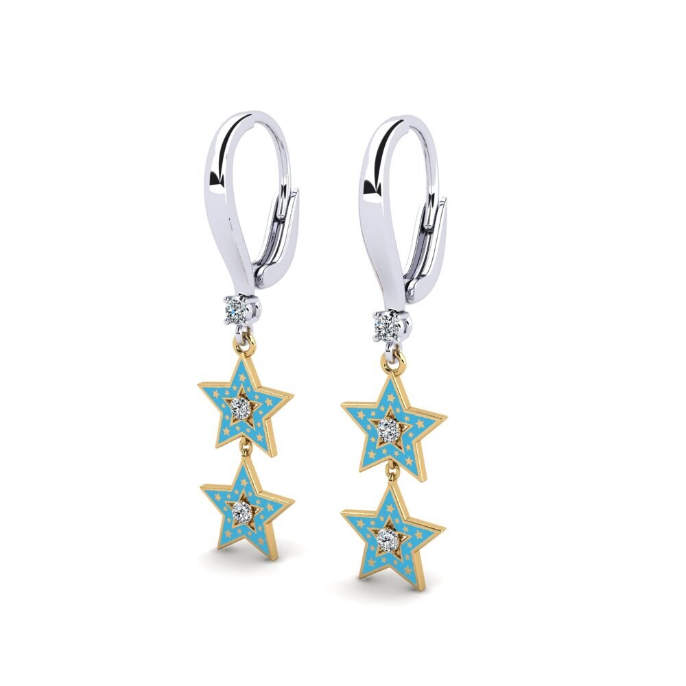 14ct Yellow & White Gold Women's Earring Temika