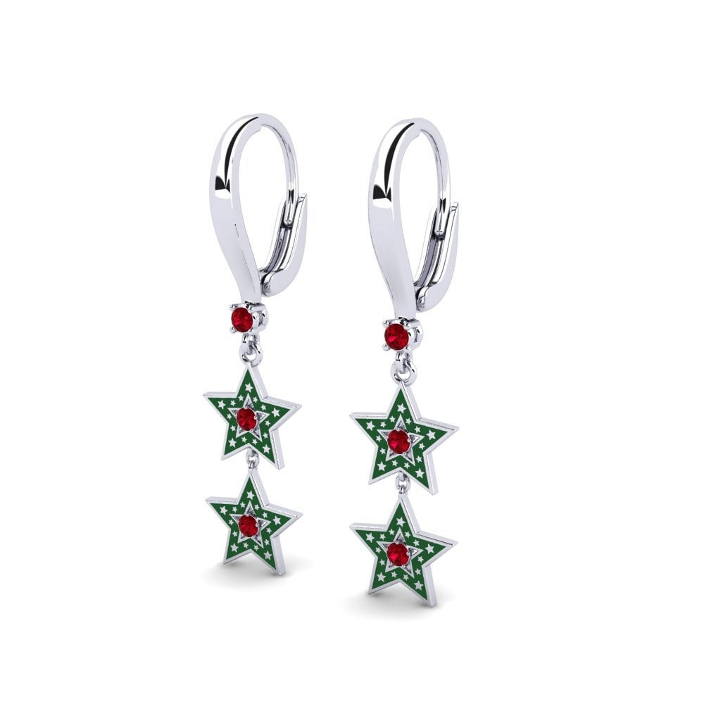 Red Zirconia Women's Earring Temika
