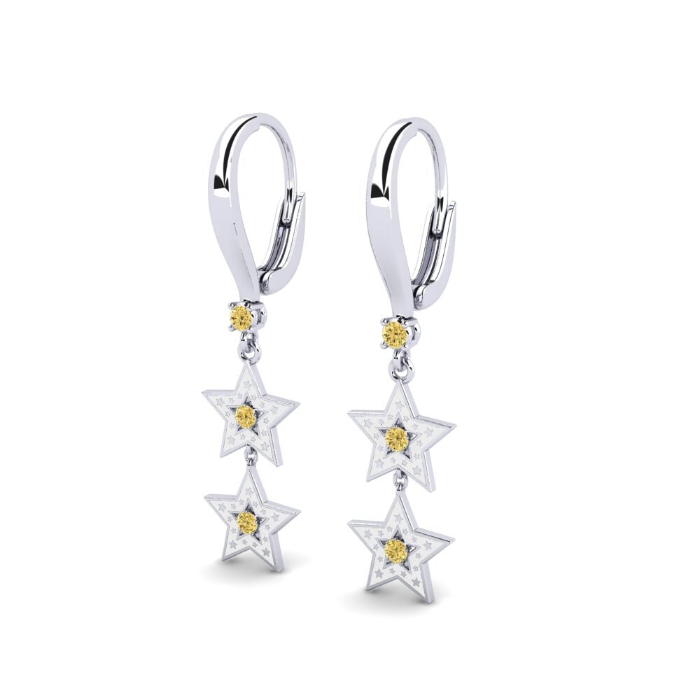 Diamante Giallo Orecchino da donna Temika
