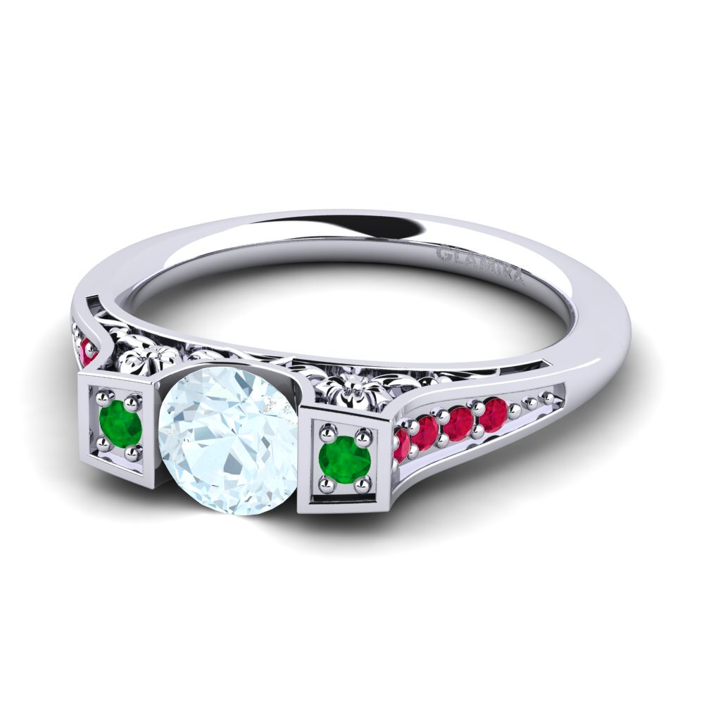 Aquamarine Engagement Ring Tenby