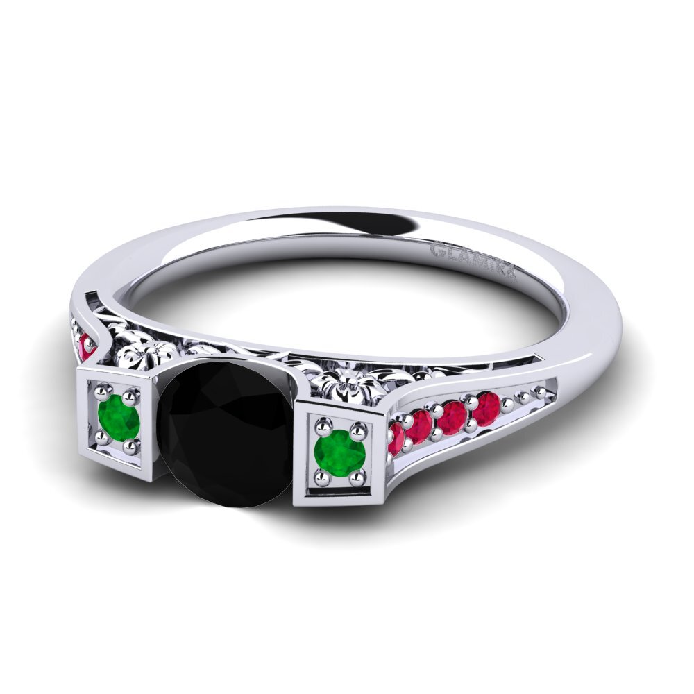 Black Diamond Engagement Ring Tenby