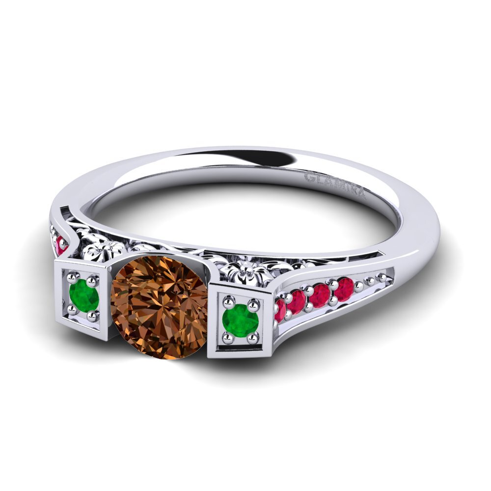 Brown Diamond Engagement Ring Tenby