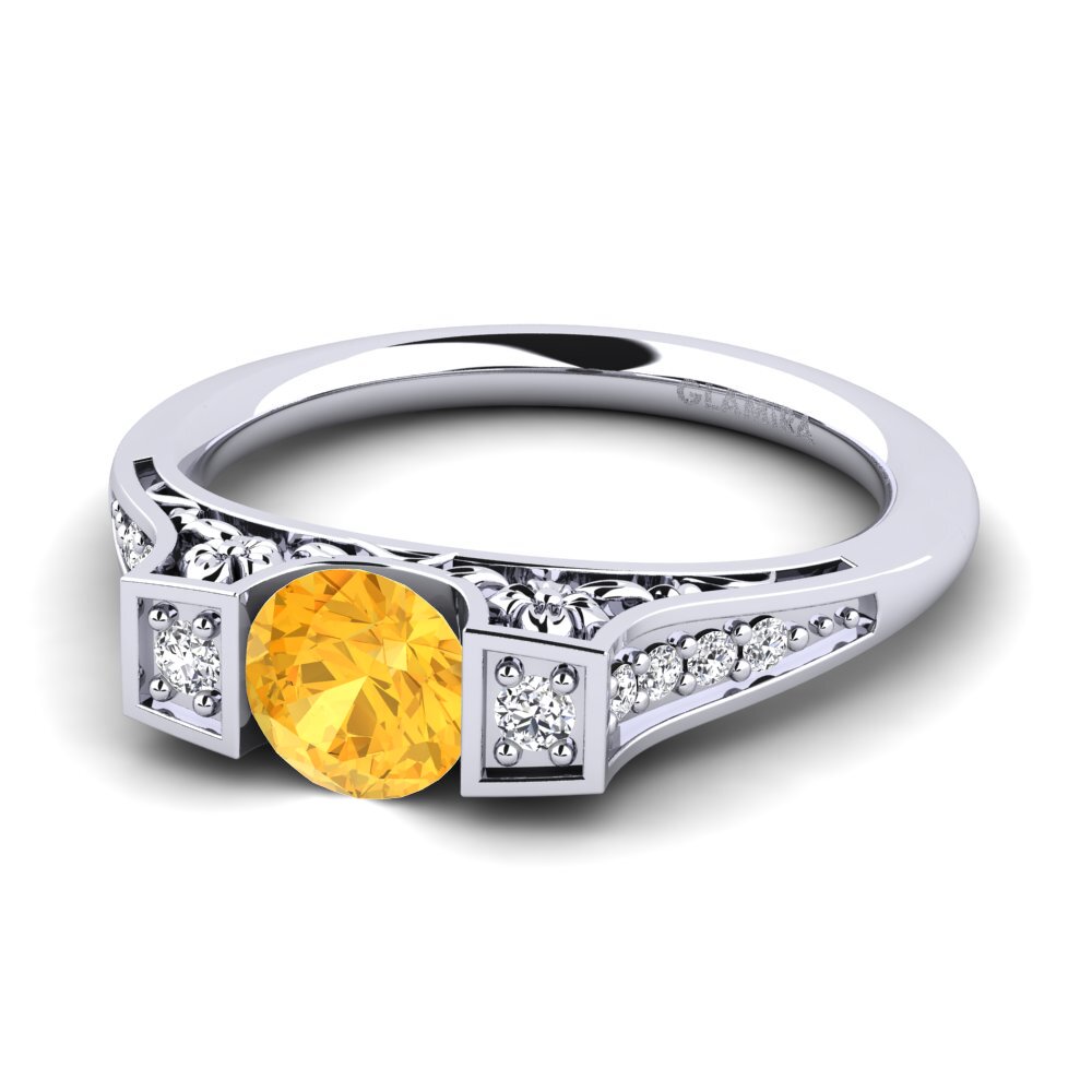 Citrine Engagement Ring Tenby
