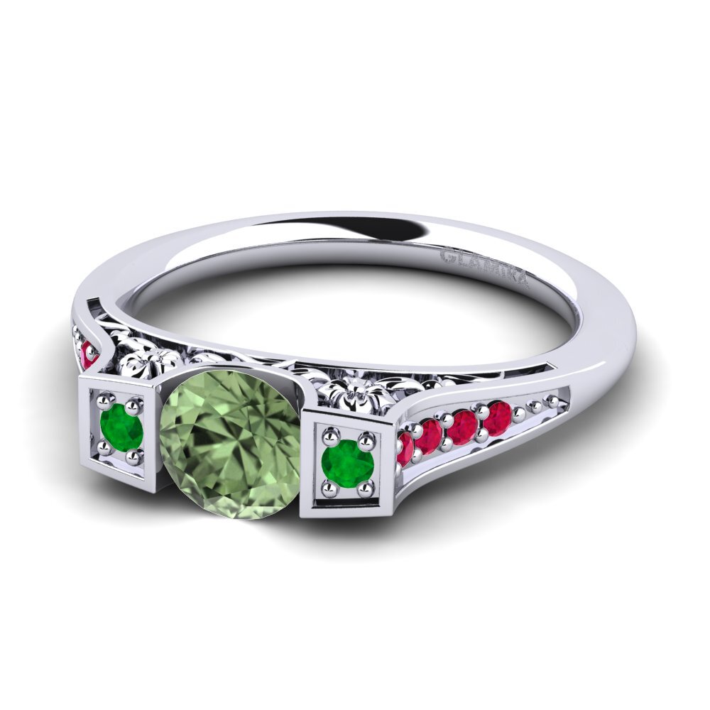 Green Sapphire Engagement Ring Tenby