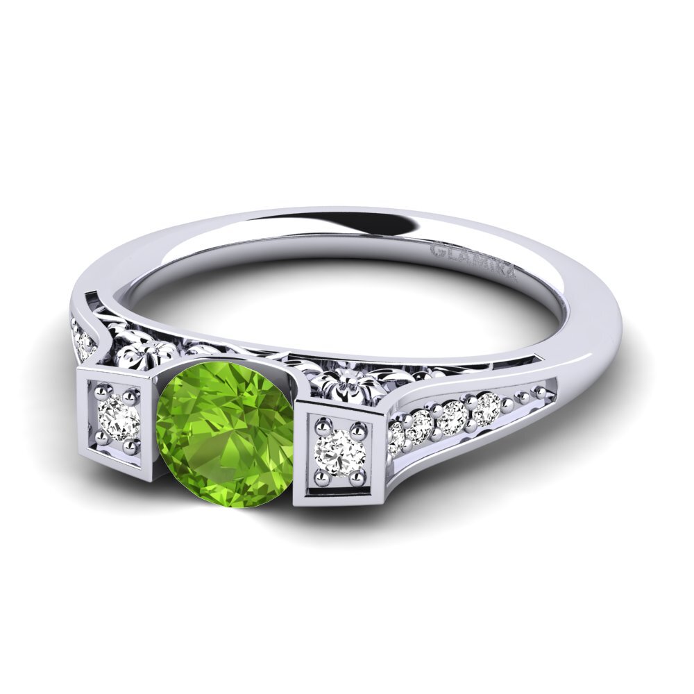 Peridot Engagement Ring Tenby