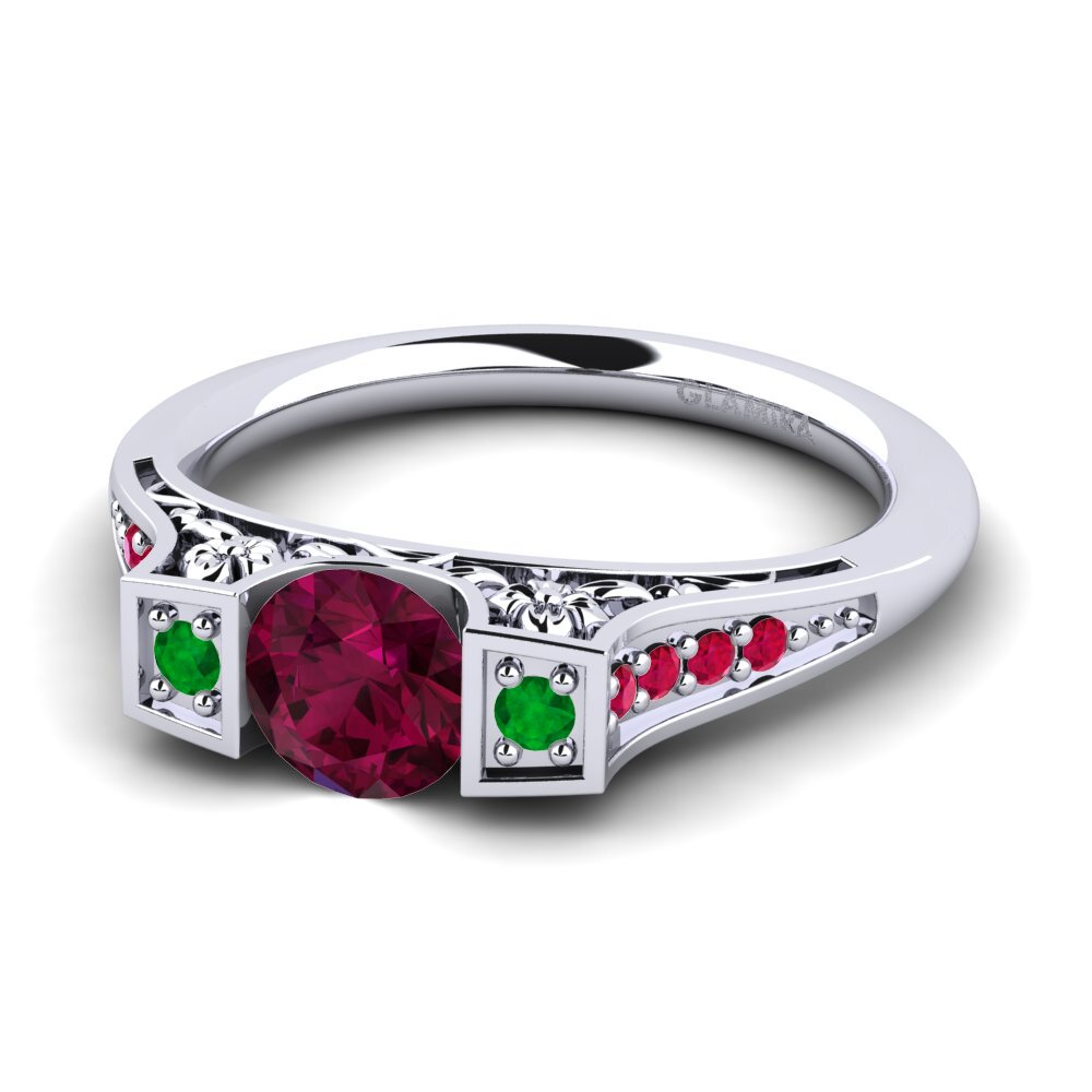 Rhodolite Garnet Engagement Ring Tenby