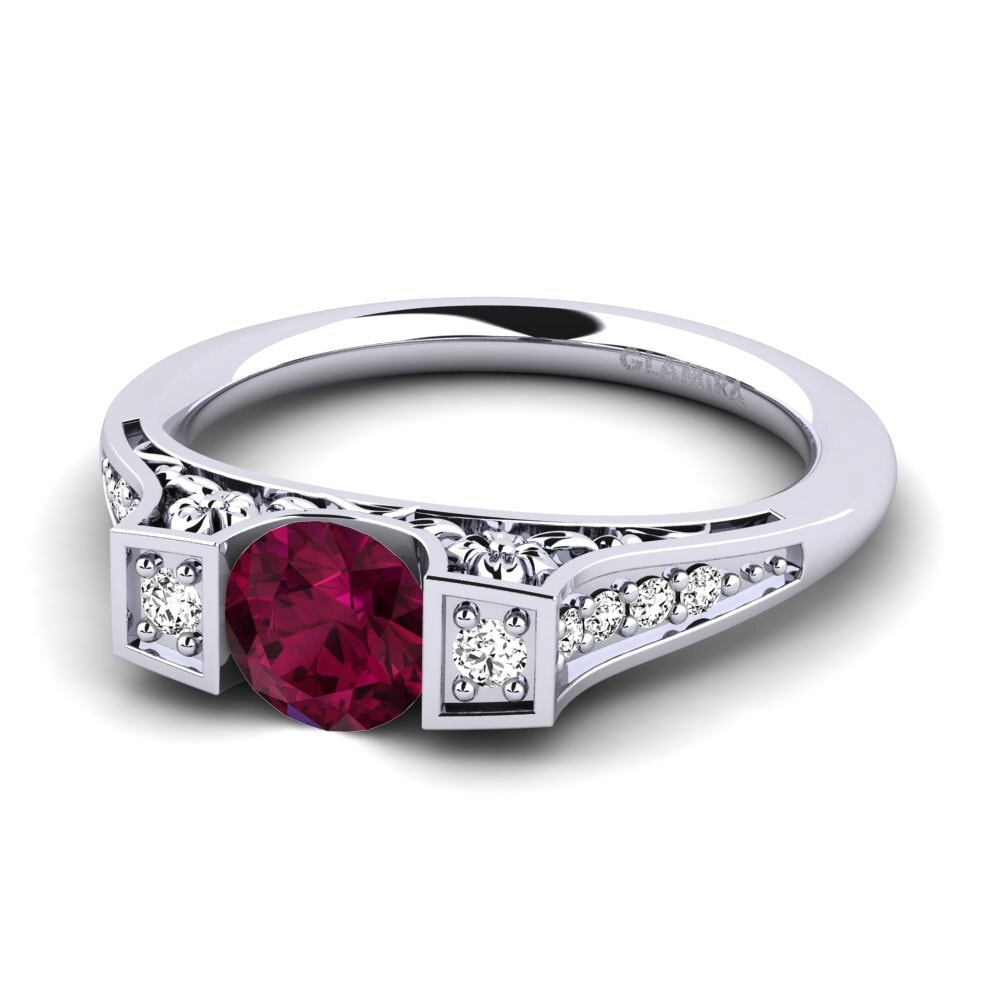 Granate Rhodolite Anillo de compromiso Tenby
