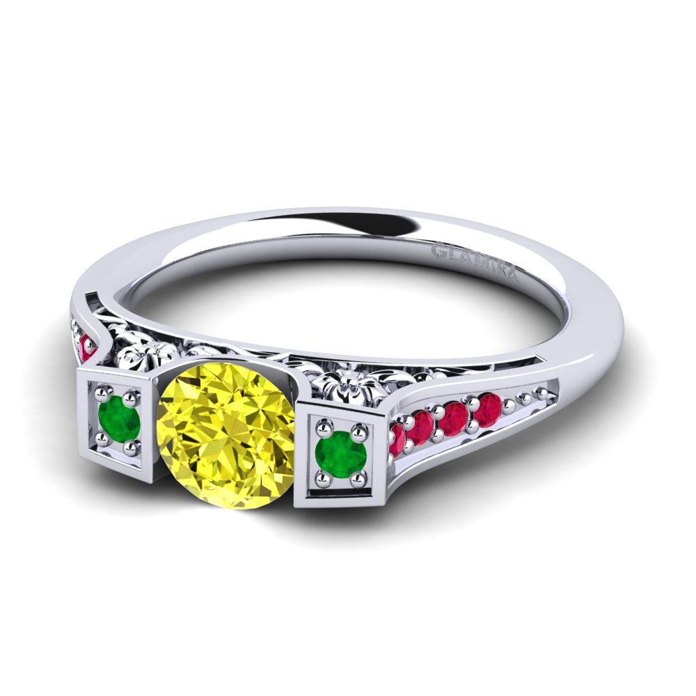 Yellow Diamond Engagement Ring Tenby
