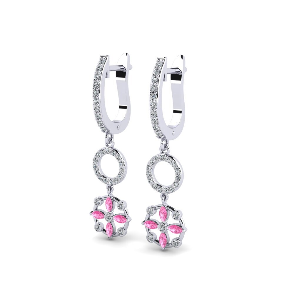 Marquise Pink Sapphire Women's Earring Teofilo