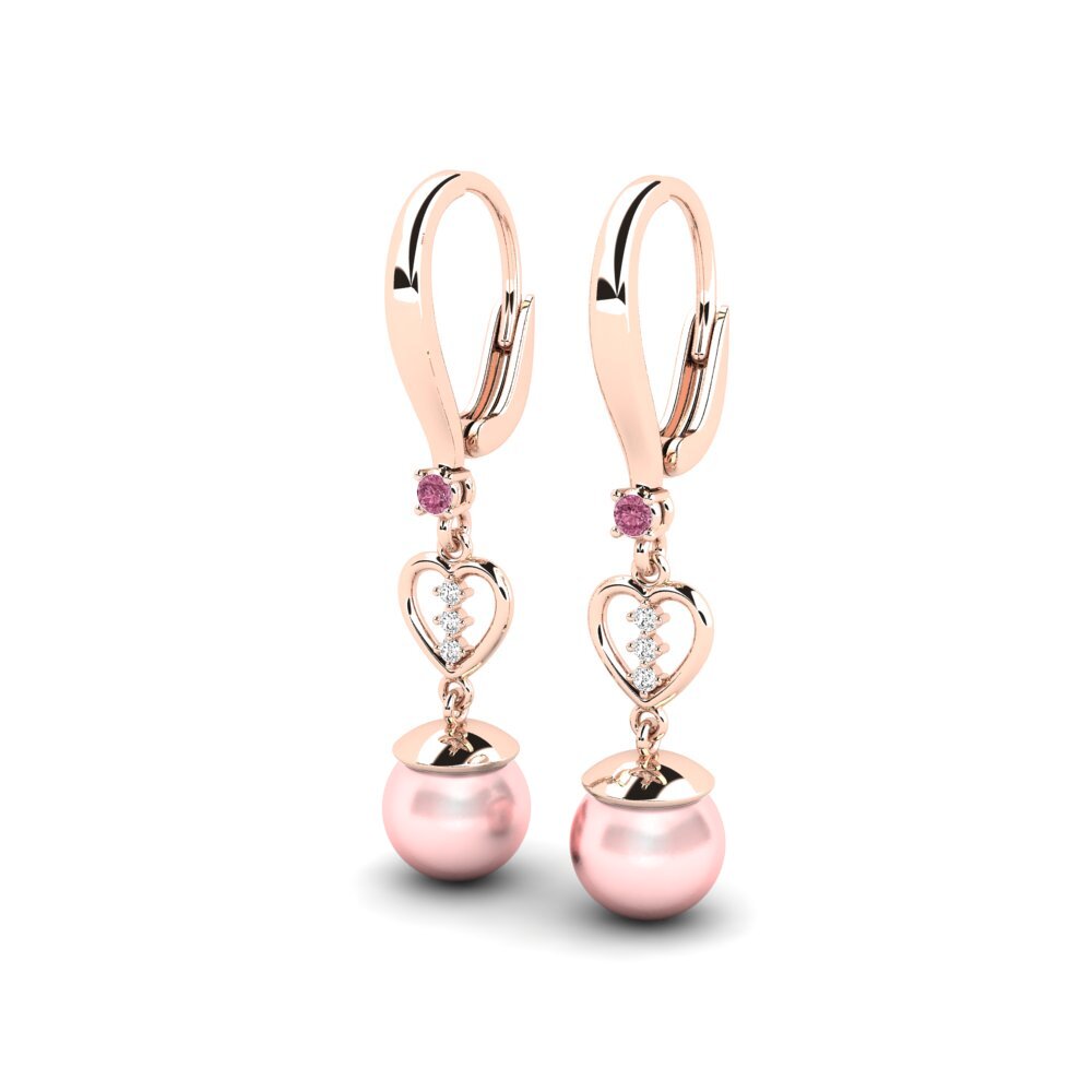 Granate Rhodolite Pendiente de mujer Tequars