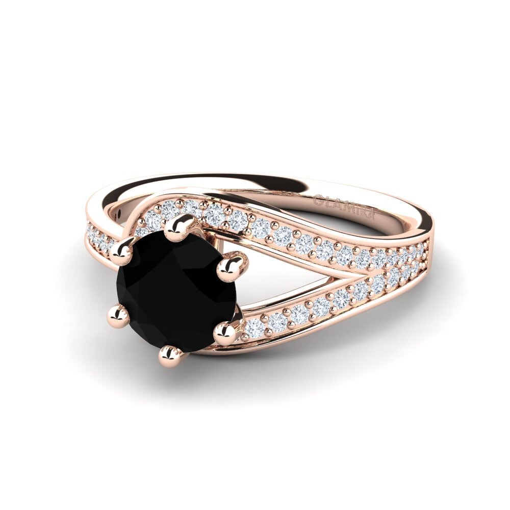Black Diamond Engagement Ring Terenzia