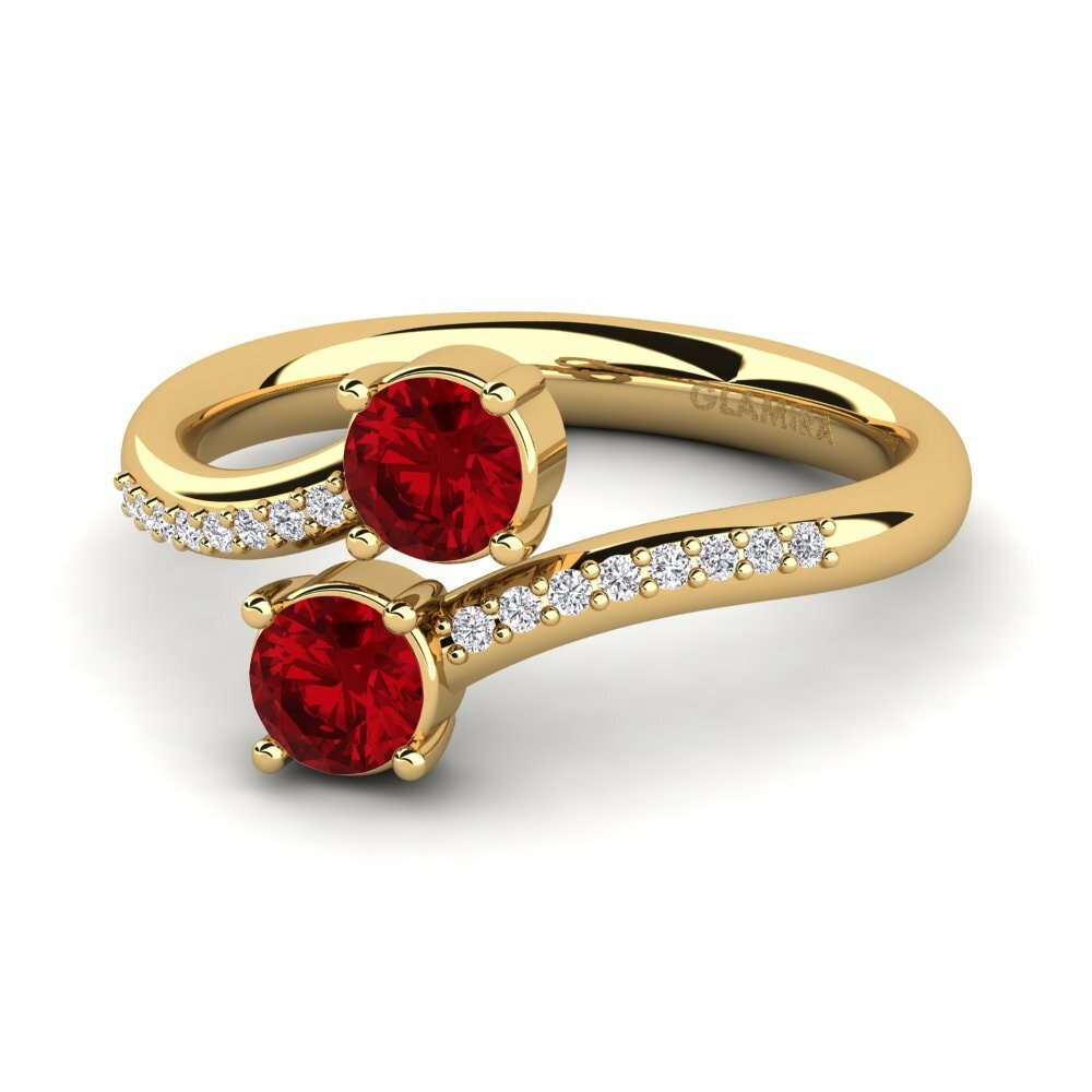 Zircone Rouge Bague de fiançailles Ternisha