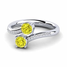 Two-Stone Yellow Diamond Rings