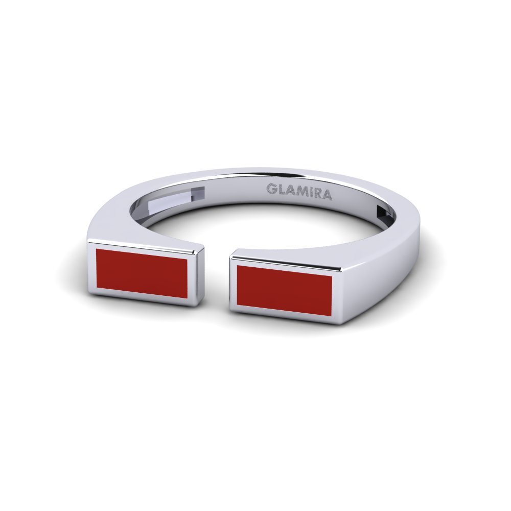Weiß-Silber Ring Tevet