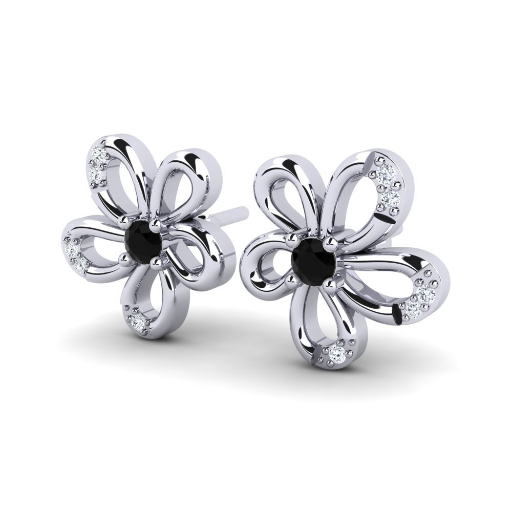 Black Sapphire Women's Earring Tezol