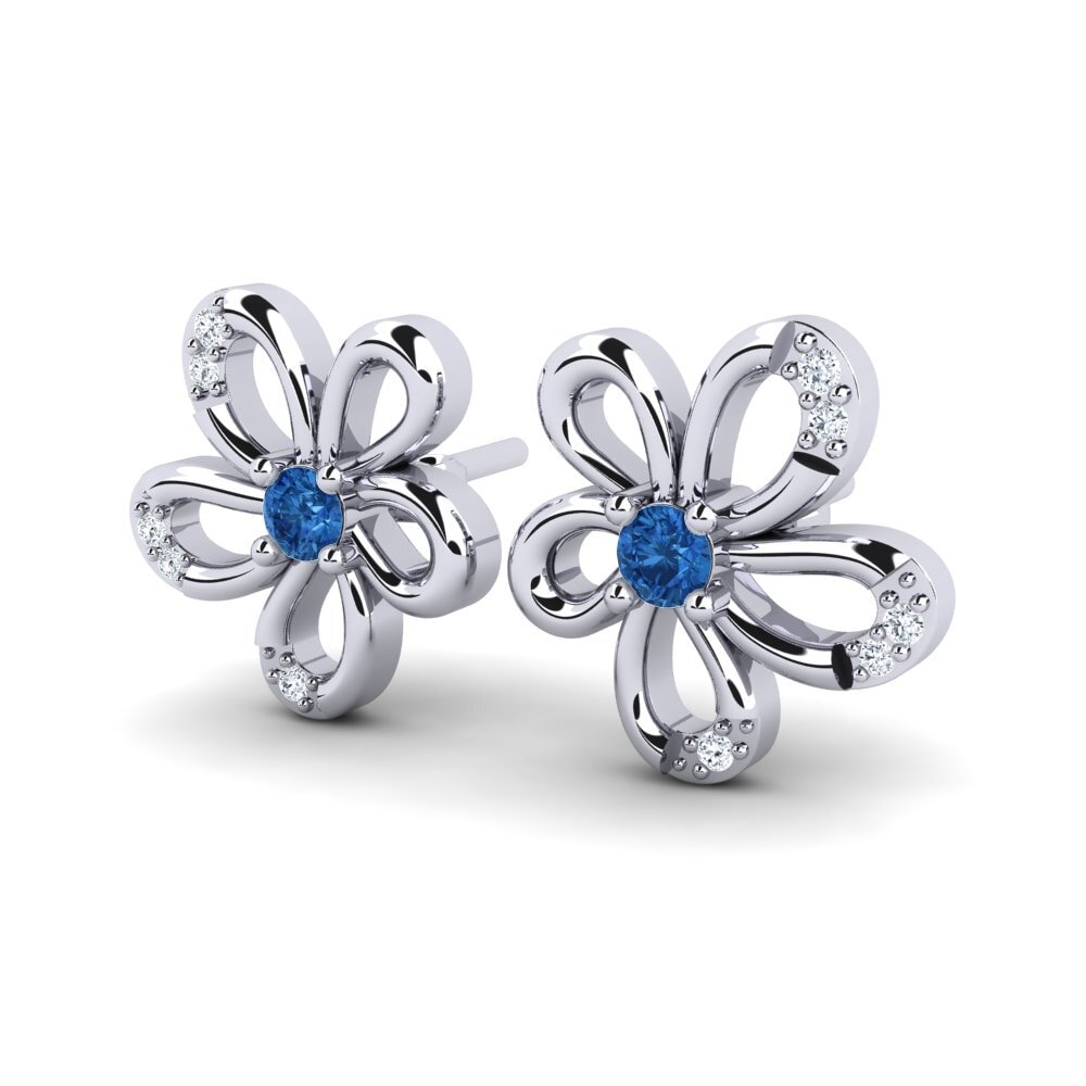 Donker Blauwe Zirkoon Dames Oorbellen Tezol